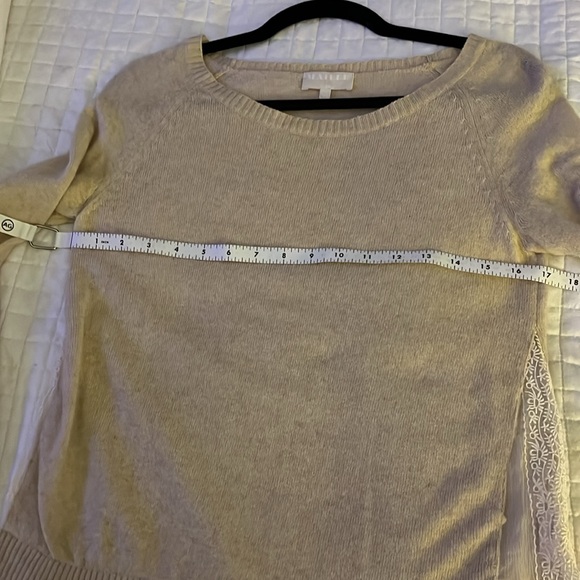 Maille Clu S cream, long sleeved sweater blouse. - Picture 4 of 5